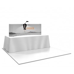 Coyote 6'W x 2'-6"H Curved Pop Up Trade Show Display Coyote 6'W x 2'-6"H Curved Pop Up Trade Show Display