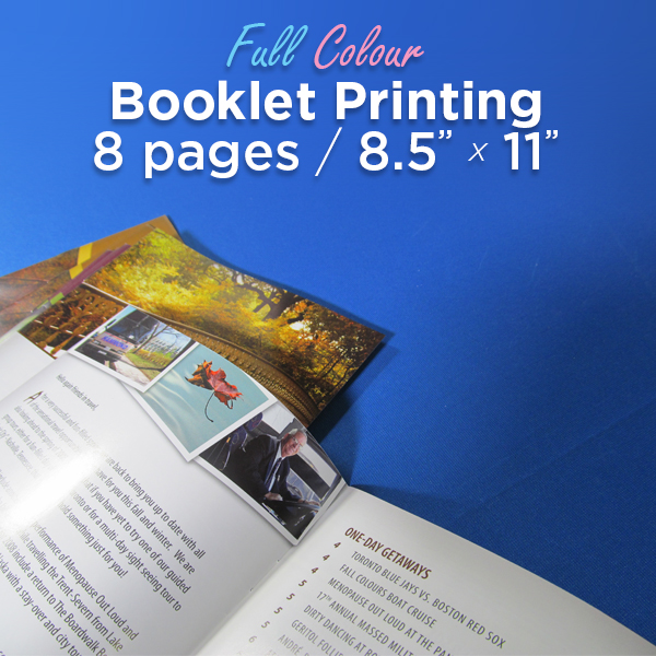 8 Page, Full Colour, 8.5x11 Booklets