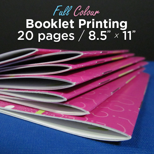 20 Page, Full Colour, 8.5x11 Booklets