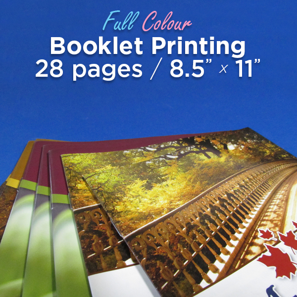 28 Page, Full Colour, 8.5x11 Booklets