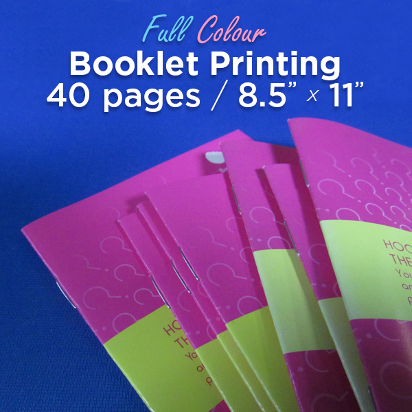 40 Page, Full Colour, 8.5x11 Booklets