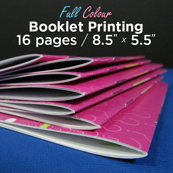 16 Page, Full Colour, 5.5x8.5 Booklets