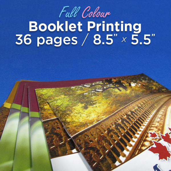 36 Page, Full Colour, 5.5x8.5 Booklets
