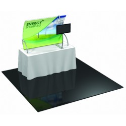 Table Top Fabric Trade Show Display with Front Leg & Monitor Kit Table Top Fabric Trade Show Display with Front Leg & Monitor Kit