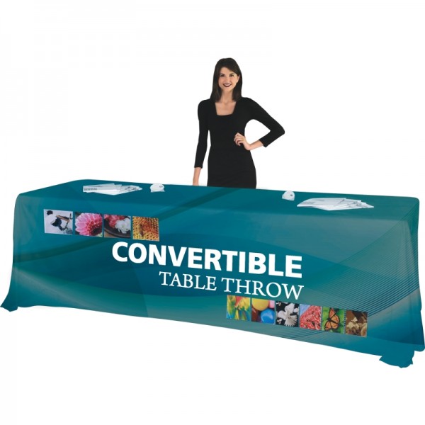 Convertible 6ft or 8ft Trade Show Tablecloth