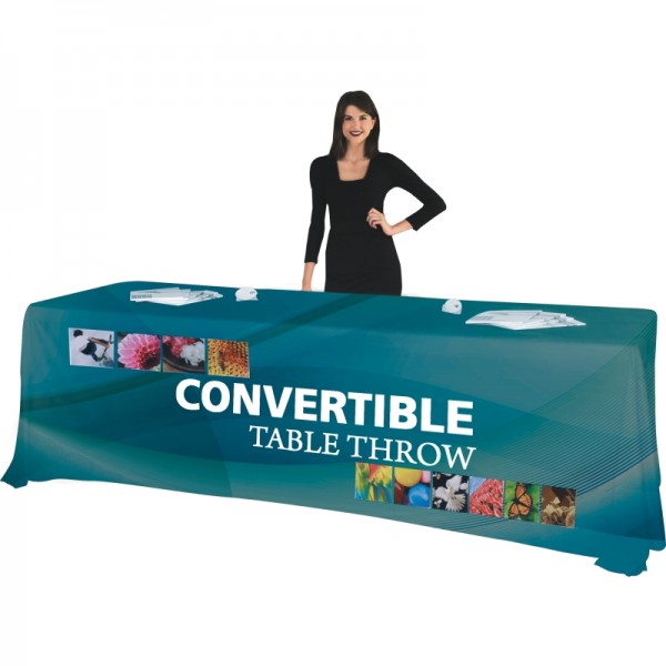 Convertible 6ft or 8ft Economy Trade Show Tablecloth