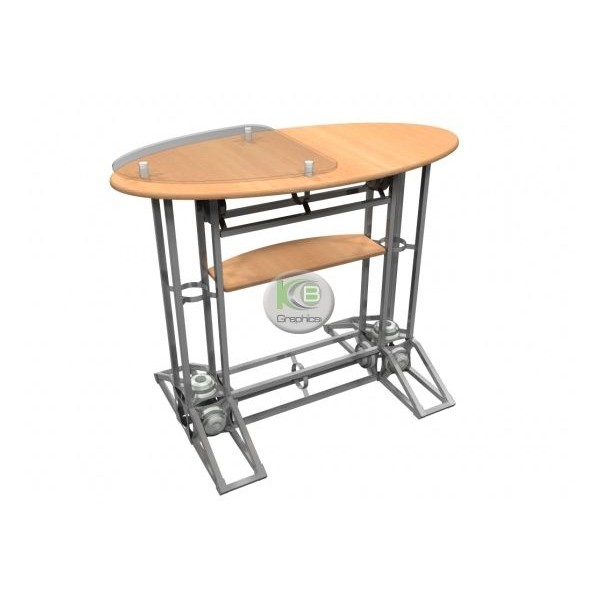 Truss Counter, Oval with Plex Stand-off