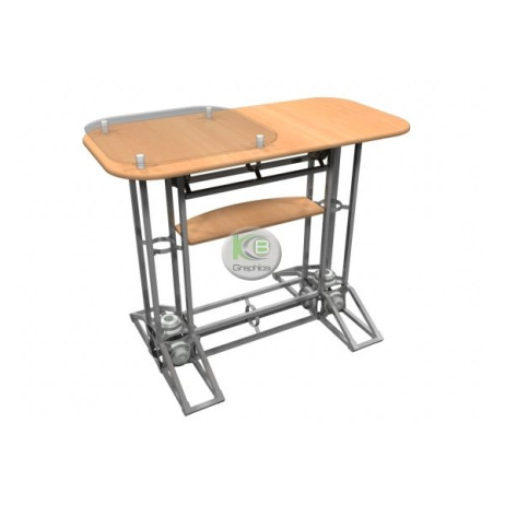 Truss Counter, Racetrack with Plex Stand-off