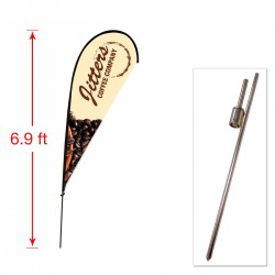 Small Outdoor Teardrop Flag with Ground Stake Small Outdoor Teardrop Flag with Ground Stake
