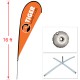 Extra Large Teardrop Flag with Cross Base and Water Ring Extra Large Teardrop Flag with Cross Base and Water Ring