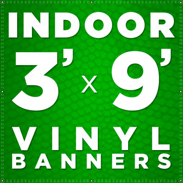 3' x 9' Indoor Vinyl Banner