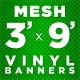 3' x 9' Mesh Vinyl Banner