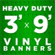 3' x 9' Heavy Duty Vinyl Banner 3' x 9' Heavy Duty Vinyl Banner