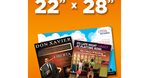 22x28 Laminatedt Custom Posters