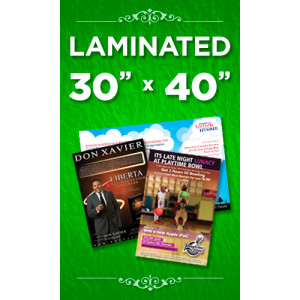 30x40 Laminated Custom Poster