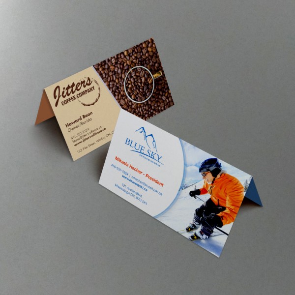 3.5" x 4" Matte Fold Over Business Cards