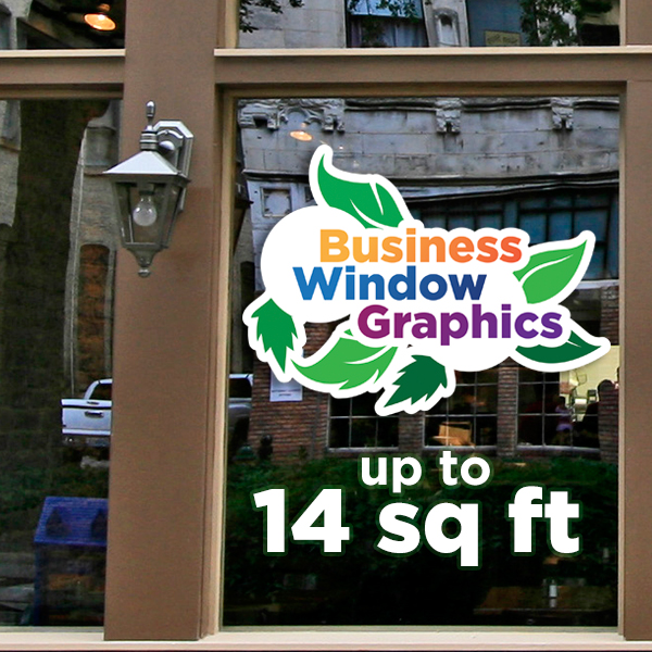 Business Window Graphics - up to 14 square feet