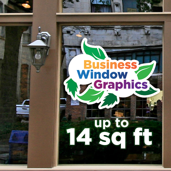 Business Window Graphics - up to 14 square feet Business Window Graphics - up to 14 square feet