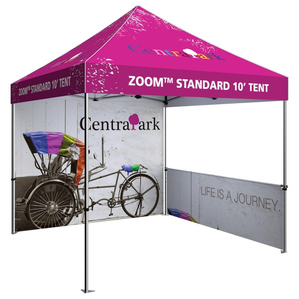 10 x 10 Custom Pop Up Event Tent with full colour backwall and sides 10 x 10 Custom Pop Up Event Tent with full colour backwall and sides