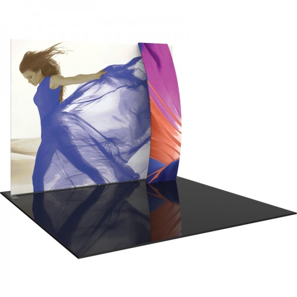 10FT Straight Fabric Trade Show Display with Stand-off Pillowcase Graphic