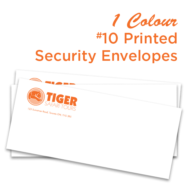 1 Colour #10 Printed Regular Security Envelope