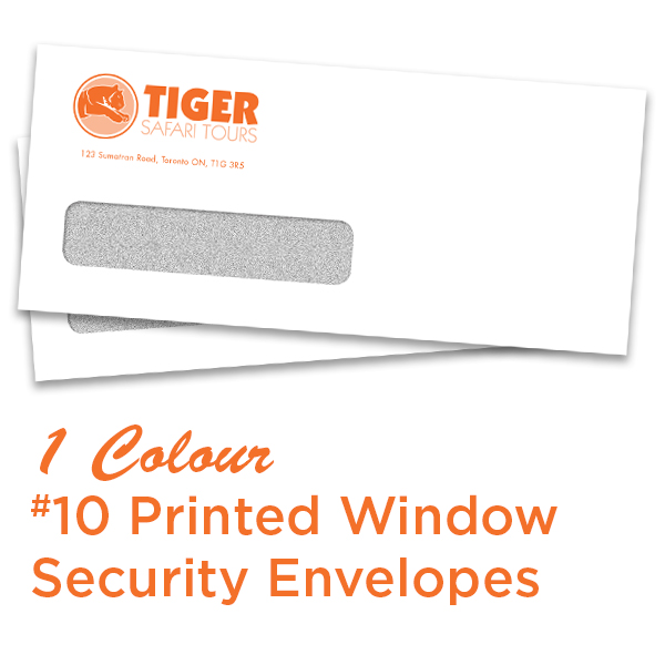 1 Colour #10 Printed Window Security Envelope