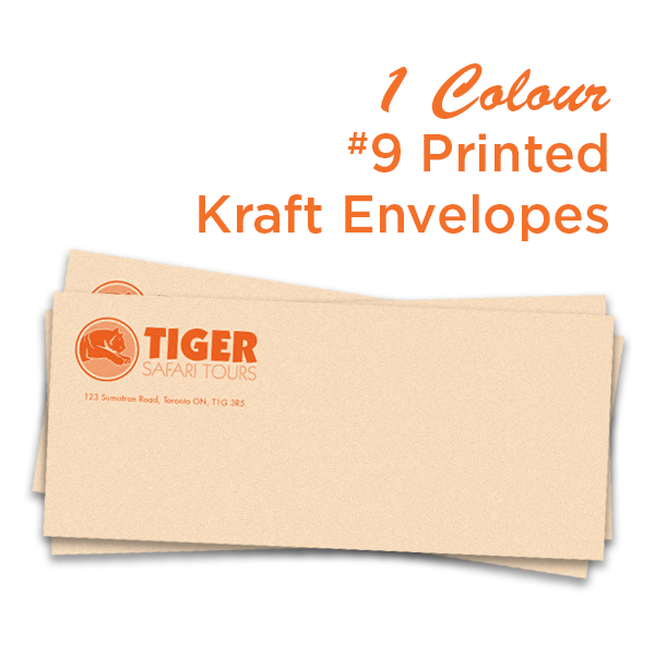 1 Colour #9 Printed Kraft Envelope