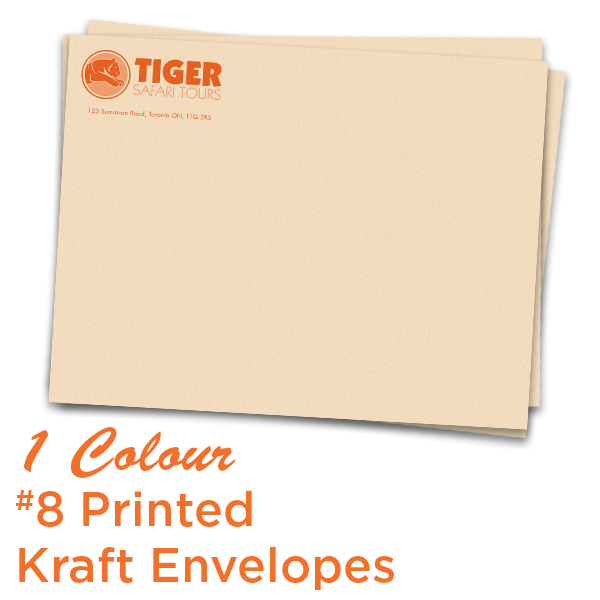 1 Colour 10 x 13 Printed Kraft Envelope