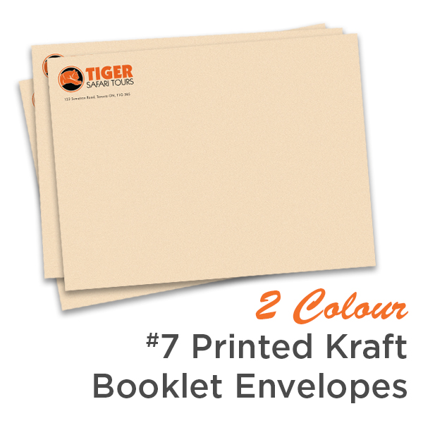 2 Colour #7 Printed Kraft Booklet Envelope