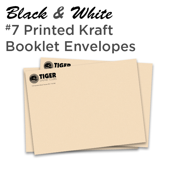 B&W #7 Printed Kraft Booklet Envelope