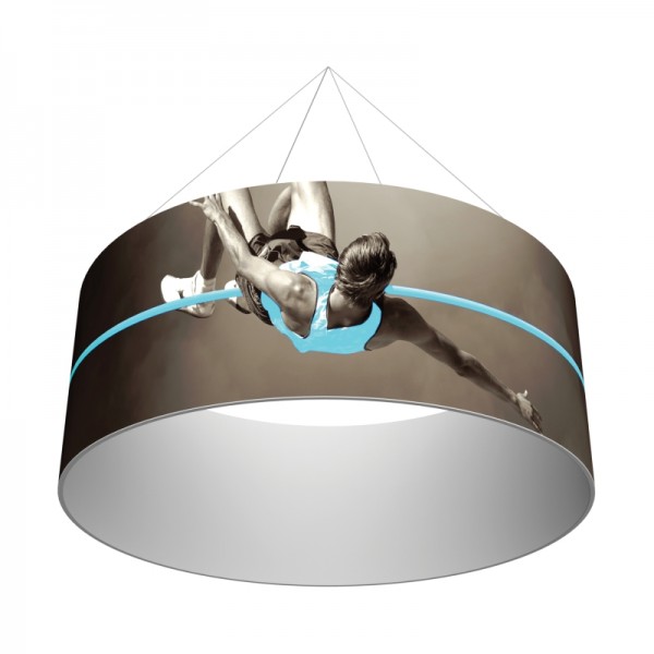 8' Round x 4'h Hanging Ceiling Banner