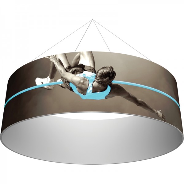 12' Round x 2'h Hanging Ceiling Banner