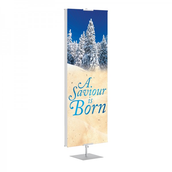 Christmas Winter Trees A Saviour is Born Banner Stands
