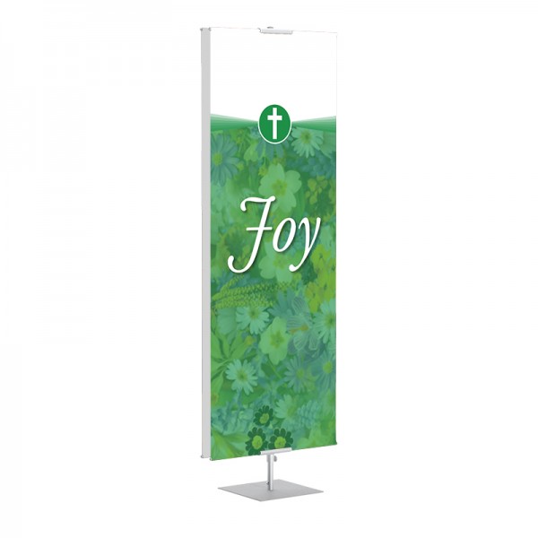 Praise Flowers Green Joy Banner Stands