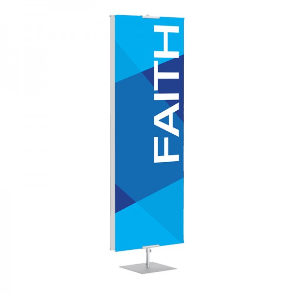 Praise Geometric Blue Faith Banner Stands