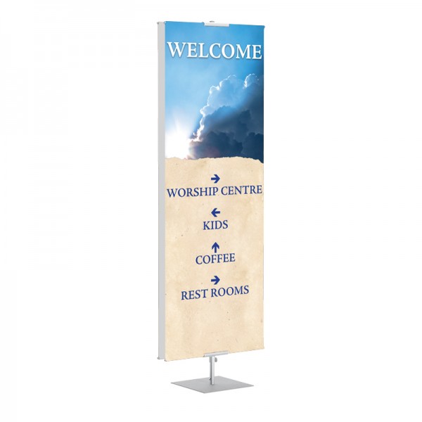 Welcome Directions Clouds classic Banner Stands