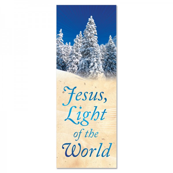 Christmas Winter Jesus Light of the World Vinyl Banner