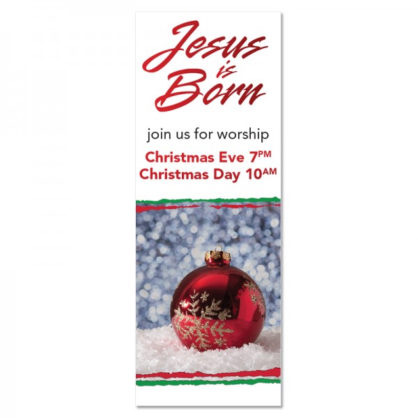 Christmas Jesus is Born Indoor Vinyl Banner