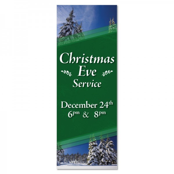 Christmas Eve Service Indoor Vinyl Banner