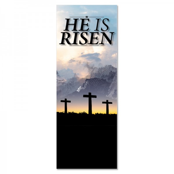 Easter Three Crosses Indoor Vinyl Banner