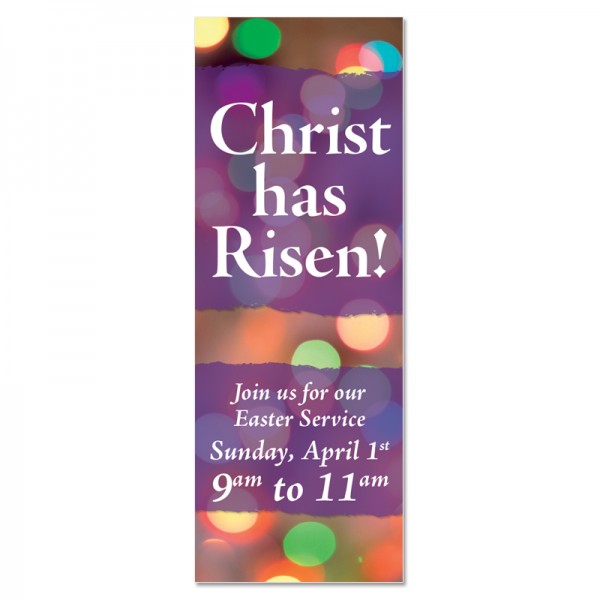 Easter Christ has Risen Indoor Vinyl Banner