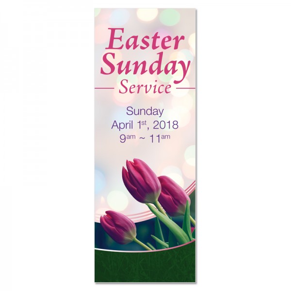 Easter Sunday Service Indoor Vinyl Banner