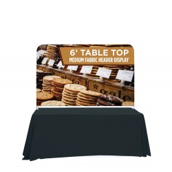 72w x 44h Table Top Fabric Header Display 72w x 44h Table Top Fabric Header Display