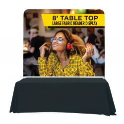 96w x 68h Table Top Fabric Header Display 96w x 68h Table Top Fabric Header Display