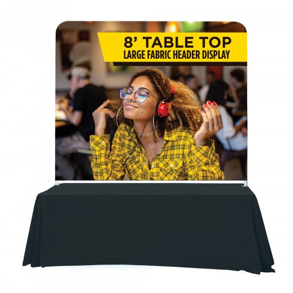 96w x 68h Table Top Fabric Header Display