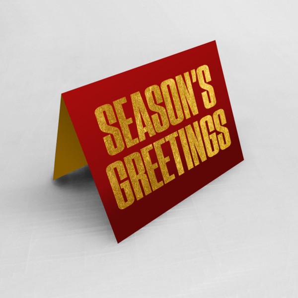 4.25" x 5.5" Custom Printed Greeting Cards (Gold or Silver Foil Finish)