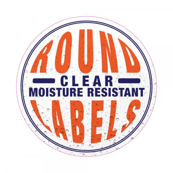 Custom Round Clear Moisture Resistant Labels