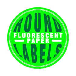 Custom Round Fluorescent Paper Labels