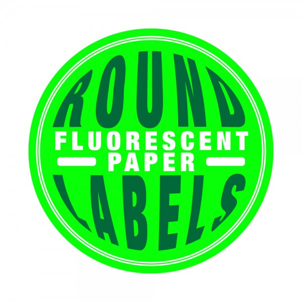 Custom Round Fluorescent Paper Labels Custom Round Fluorescent Paper Labels