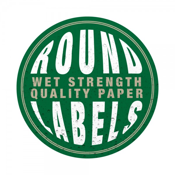 Custom Round Wet Strength Quality Paper Labels Custom Round Wet Strength Quality Paper Labels
